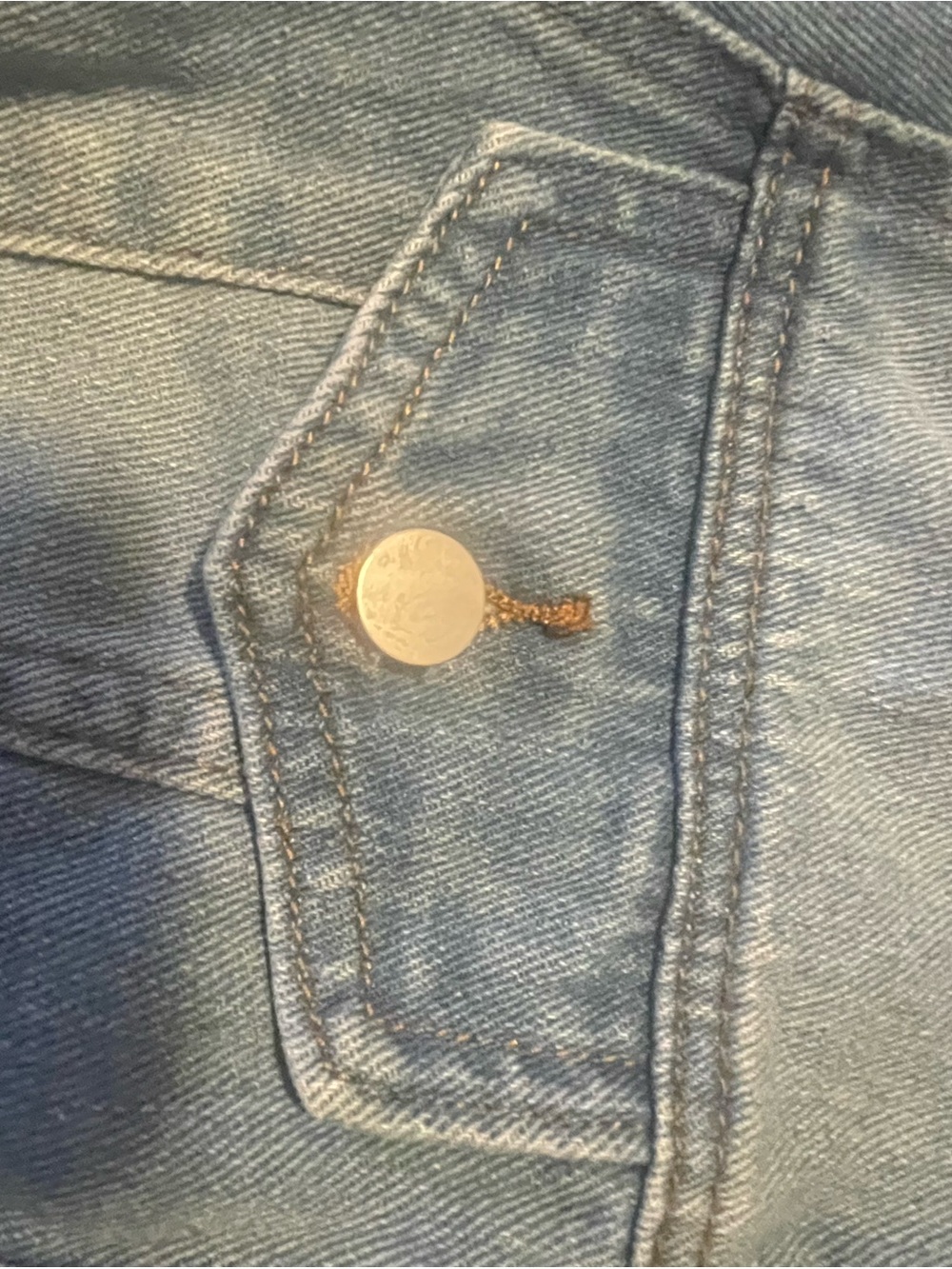 Chelsea & Violet Light Blue Ruffle Denim Jacket - Picture 3 of 3